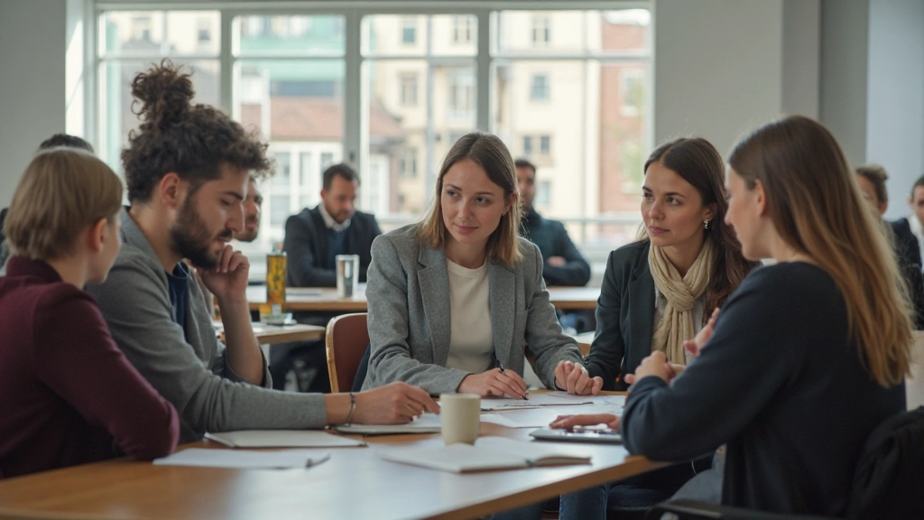 Internationale studenten in Nederlandse taalles
